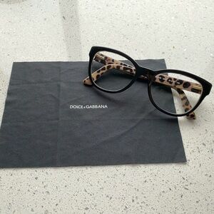 Dolce & Gabbana Black and Brown Patterned Glasses
